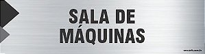 Placa de identificação sala de  máquinas