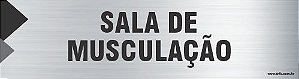 Placa de identificação sala de musculação