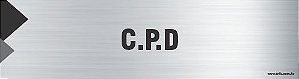 Placa de identificação c.p.d