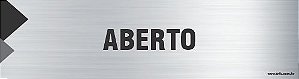 Placa de identificação aberto