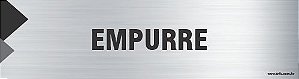 Placa de identificação empurre