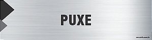 Placa de identificação puxe