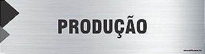 Placa de identificação produção