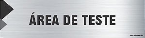 Placa de identificação área de teste