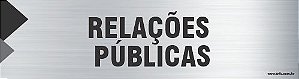 Placa de identificação relações  públicas