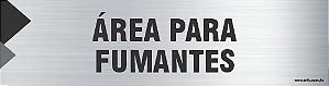 Placa de identificação área para fumantes