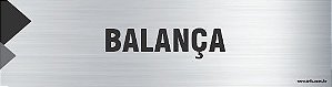Placa de identificação balança