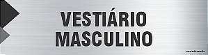 Placa de identificação vestiário masculino