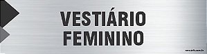 Placa de identificação vestiário feminino