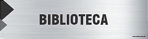 Placa de identificação biblioteca