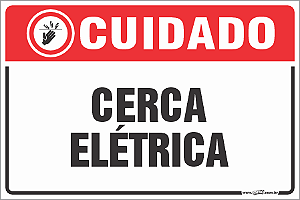 Placas residenciais cerca elétrica