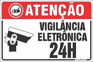 Placas residenciais vigilância eletrônica 24h