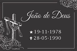 Lápide com um nome - Modelo LAP-19