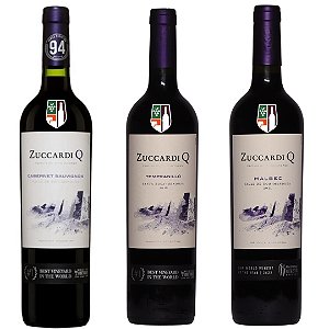 Kit 3 Zuccardi Q - Tempranillo, Cabernet Sauvignon e Malbec