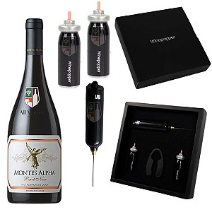 Kit Winepopper Lite Plus + Montes Alpha Pinot Noir - Presente
