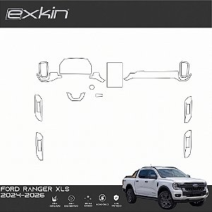 Kit PPF de Proteção Interno Completo - Ford Ranger XLS (Multimídia Pequena) - 2024 á 2026