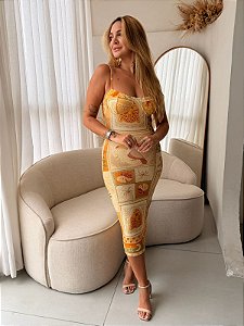 Vestido Araruama- Bordado tropical