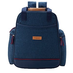 Mochila Maternidade Grande Bolsa Mamãe Aconchego Marinho