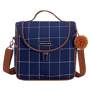 Bolsa Maternidade Grid Azul Marinho Boston P Batistela Baby