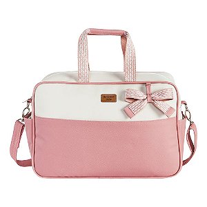 Bolsa Maternidade Madison Rosé com Laço M Batistela Baby