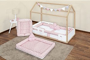 Kit Enxoval Montessoriano Menina Flores 7 pçs Batistela Baby