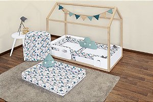 Kit Enxoval Montessoriano Menino Urso 7 peças Batistela Baby