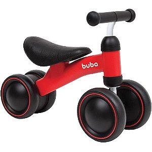 Bicicleta de Equilíbrio Infantil Sem Pedal Vermelha Buba