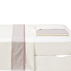 Jogo Lençol para Berço 3 Peças em Linho Rosê Batistela Baby