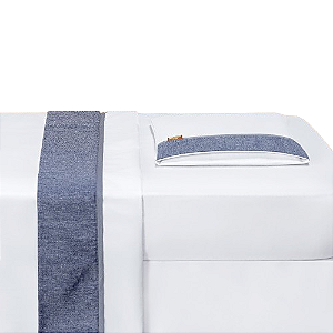 Jogo Lençol para Berço 3 Peças em Linho Jeans Batistela Baby