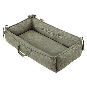 Ninho Redutor de Berço Em Linho Verde Musgo Batistela Baby