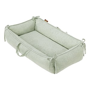 Ninho Redutor de Berço Em Linho Verde Claro Batistela Baby