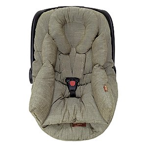 Colchonete Anatômico Bebê Conforto Linho Verde Musgo Batistela