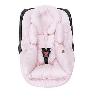 Colchonete Anatômico Bebê Conforto Linho Rosa Batistela Baby
