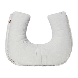Almofada Amamentação Apoio de Amamentar Linho Bege Mescla