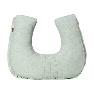 Almofada Amamentação Apoio de Amamentar Linho Verde