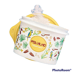 Tupper Caixa Polvilho Tupperware Floral 500g