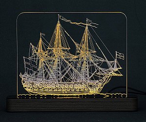 Navio Mary Rose - Luminária Acrílico e Led
