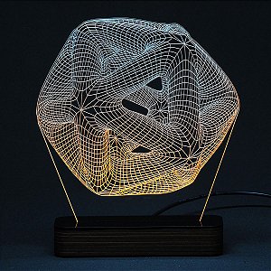 Ilusão 3D - Luminária Acrílico e Led