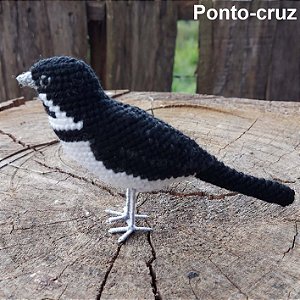 Coleirinho - miniatura Pássaros Caparaó ponto-cruz