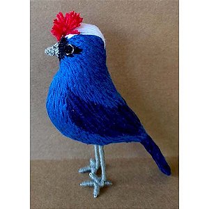 Sanhaço-frade - miniatura Pássaros Caparaó bordado