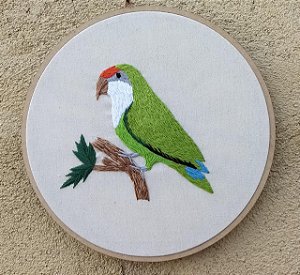 Agaponi - Bordado a Mão em Bastidor - Pássaros Caparaó