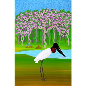 Tuiuiú - pôster Lendas e Relendas Aves do Brasil