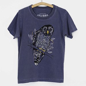 Camiseta Infantil - Coruja-preta - Camiseta Yes Bird