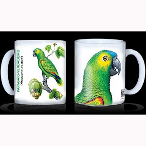 Papagaio-verdadeiro - caneca de porcelana Fernando Igor