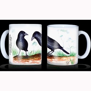 Pássaro-preto - caneca de porcelana Fernando Igor