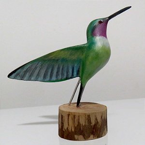 Estrelinha-ametista - Miniatura madeira Valdeir José