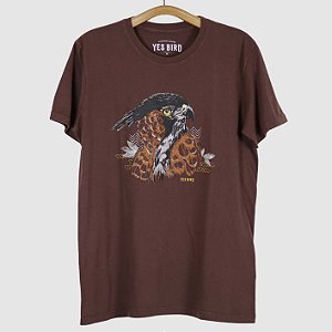 Gavião-de-penacho - marrom escuro - Camiseta Yes Bird