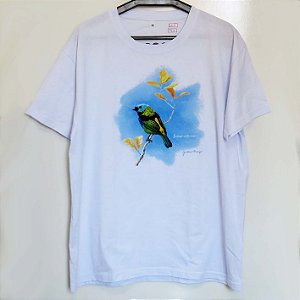 Saíra-sete-cores - Camiseta Gustavo Marigo - branco - G / PONTA DE ESTOQUE