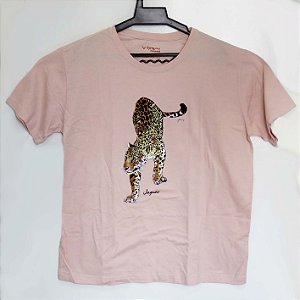 Onça-pintada - Camiseta Gustavo Marigo - salmão - P