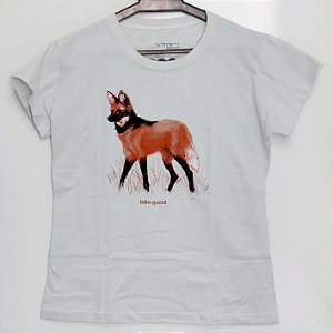 Lobo-guará - Camiseta babylook Gustavo Marigo - marfim - G